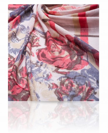 Палантин Женский W-ROSE.CHECKS/RED